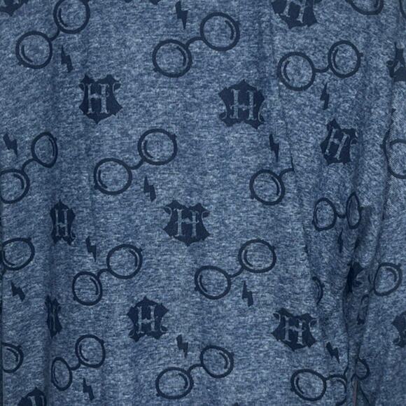 Harry Potter Pajama Set Womens Large Navy Blue Black Wizarding World 2-Piece - Picture 9 of 10